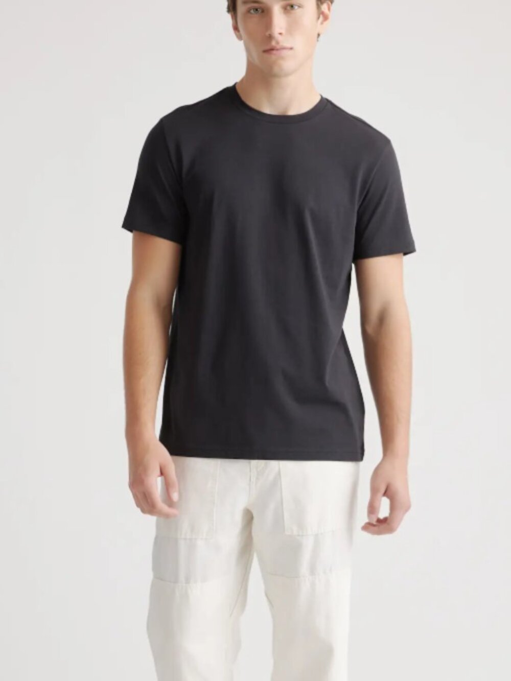NWT Quince Cotton Modal Crew Neck Tee 3-Pack Black 2XL